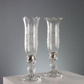 Coppia di Candelieri in Cristallo di Baccarat