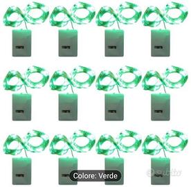 Set di 12 luci a LED con filo di rame a batteria 