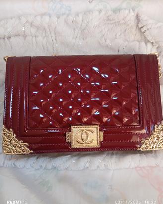 borsa elegante rosssa 
