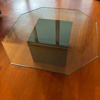 Tavolino di cristallo ottagonale