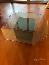 Tavolino di cristallo ottagonale