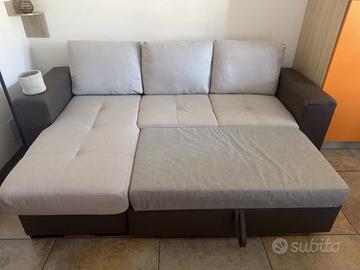 divano letto con isola contenitore