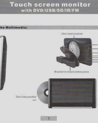Lettore DVD per auto schermo 10.1