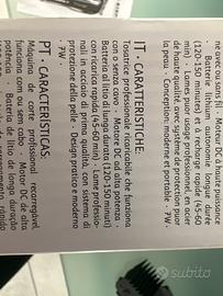 Rasoio elettrico cordless