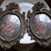 Quadretti ovali con cornice metallica