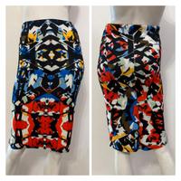 PINKO Gonna tubino mutlicolore fantasia astratta