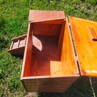 casetta cani gatti artigianale apribile 