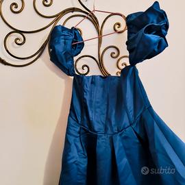 Abito lungo blu reale