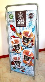 Tabella listino prezzi CAFÉ ZERO insegna bar caffè