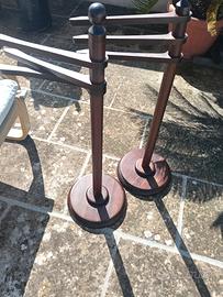 2 appendi asciugamani in legno 