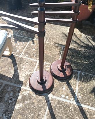 2 appendi asciugamani in legno 