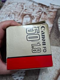 Obbiettivo Canon FD 50mm f/1.8 Lens NIB  