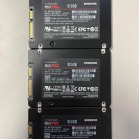 Lotto n.3 SSD Samsung 860 PRO 512GB
