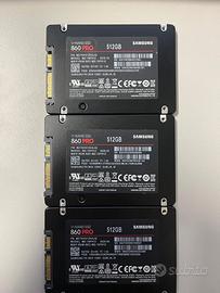 Lotto n.3 SSD Samsung 860 PRO 512GB