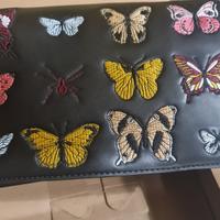 Pochette donna ZARA nera con farfalle