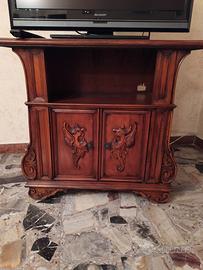 Porta televisione in noce