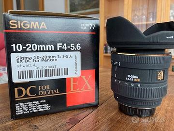 Obiettivo Sigma 10-20 F 4-5,6 attacco Pentax K