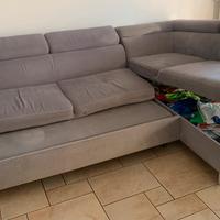 Divano angolare contenitore/letto