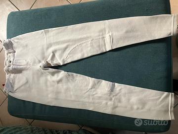 Pantalone Equitazione bianco bambina