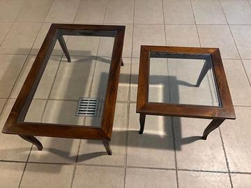 Coppia tavolini arte povera
