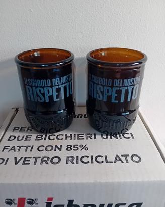 Bicchieri Ichnusa in vetro riciclato – Set 2 pezzi