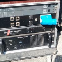 Impianti audio professionali, con relativi finali.