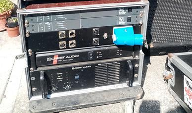 Impianti audio professionali, con relativi finali.