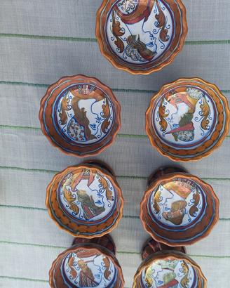 coppette in ceramica decorate a lustro 