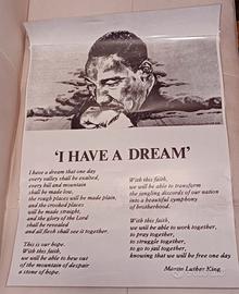 poster plastificato Martin Luther King