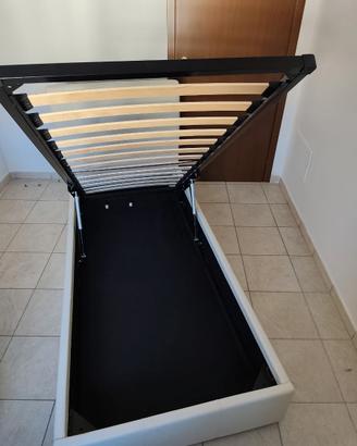 LETTO CONTENITORE SINGOLO, CON TESTIERA