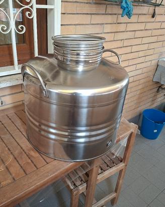 fusto acciaio inox per olio oliva 50 l