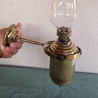 APPLIQUE LAMPADA NAVALE VINTAGE IN OTTONE BASCULA