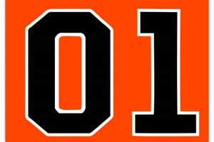 Adesivo Calamitato HAZZARD 01 Generale lee 55x40