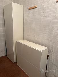 Scarpiera, armadio e specchio Deghi Moss