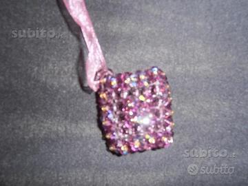 Collana Swarovski 3esagoni con raso