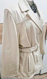 Elegante Giacca Conbipel in Vera Pelle – Beige,50