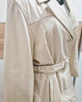 Elegante Giacca Conbipel in Vera Pelle – Beige,50