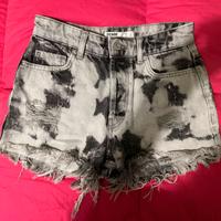 Shorts di jeans a vita alta, Bershka, eur 34