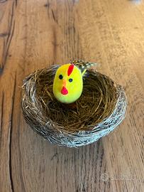 Nido con pulcino decoro Pasqua