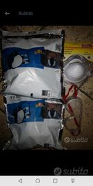 kit lavoro 2 maschere gas 3m occhiali mascherine