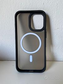 Cover iPhone 16 con MagSafe trasparente + profilo
