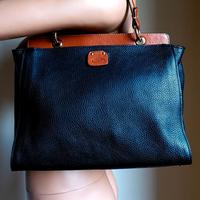 Originale BRIC’S, borsa tracolla pelle nera/marrò