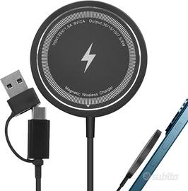 Caricabatterie wireless magnetico.