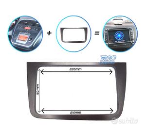 TELAIETTO GRIGIO RADIO 2-DIN PER SEAT ALTEA TOLEDO