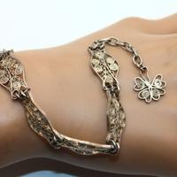 Stupendo antico bracciale filigrana argento