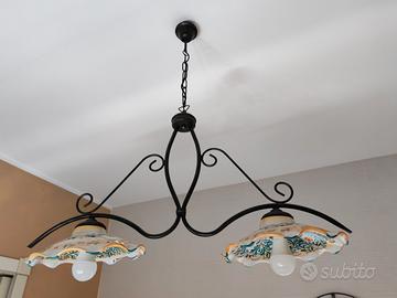 lampadario ceramica di Caltagirone