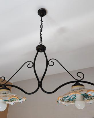 lampadario ceramica di Caltagirone
