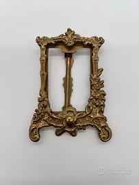 Cornice portafoto vintage in ottone stile Barocco