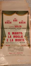 Vecchia locandina, manifesto teatrale anni 50