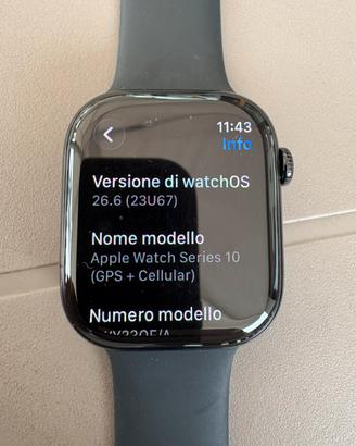 Apple Watch Series 10 46mm GPS + Cellular – Nero J